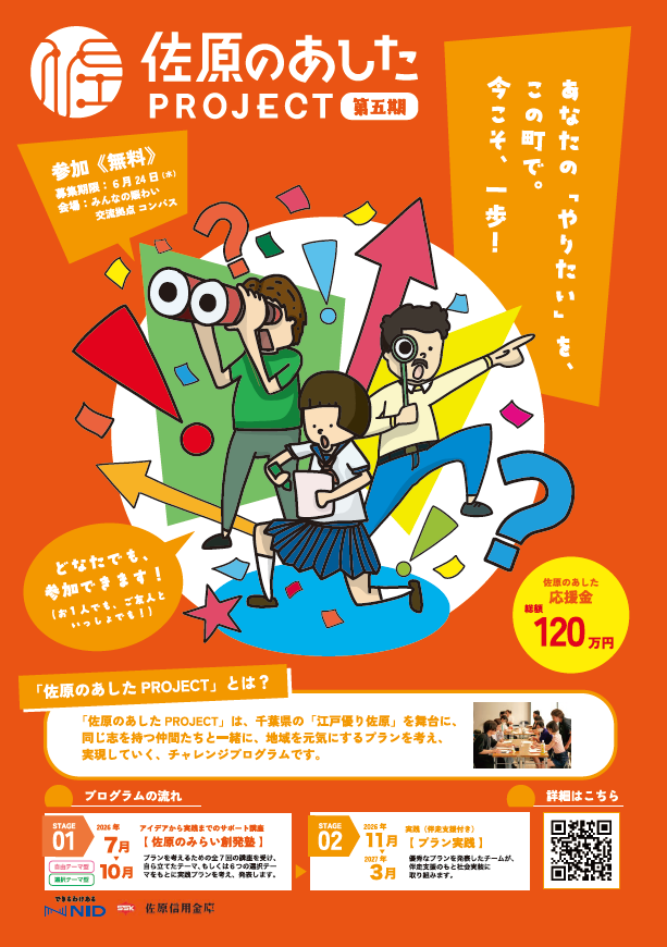 あなたの「やりたい」を、この町で。今こそ、一歩！　佐原のあしたPROJECT